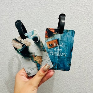 Custom Photo Luggage Baggage Tags - Double Sided | Luggage, Backpack, Purse Tags | Design Your Own Luggage Tag