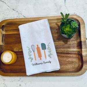 Personalisiertes Küchenhandtuch, Waffelwebtuch
