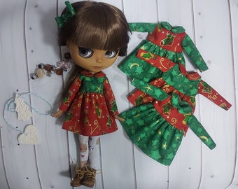 Kleid und Socken für die Weihnachts- und Silvesterparty für Blythe