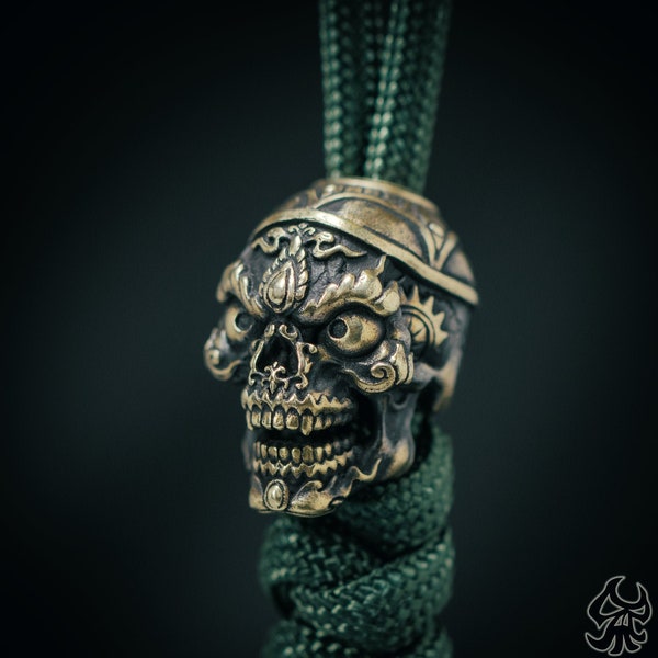 Paracord Bead Buddha Kapala for Knife, Bracelet, and EDC Gears