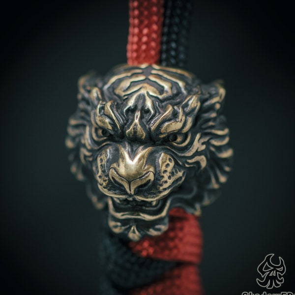 Paracord Bead Tiger pour couteau, bracelet et engrenages EDC