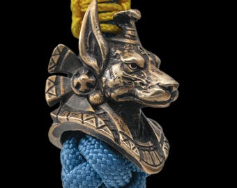 Anubis Paracord Bead: Egyptian God of Death, Knife/Bracelet Lanyard