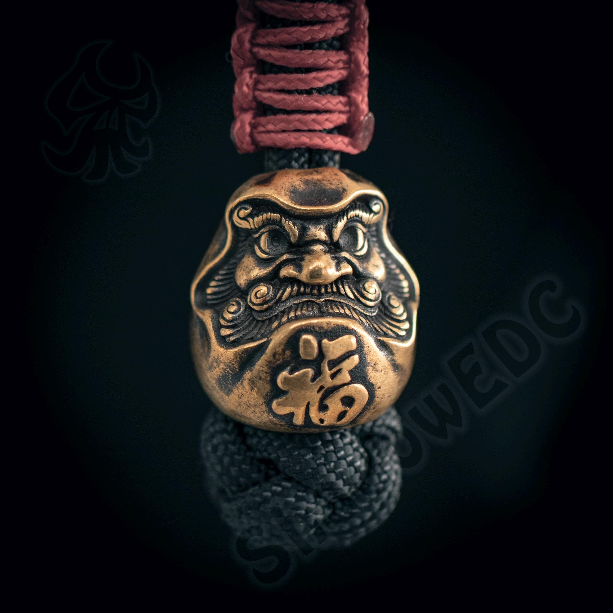 Daruma 达摩 だるま Paracord Bead for Knife, Bracelet, and EDC Gears ShadowEDC