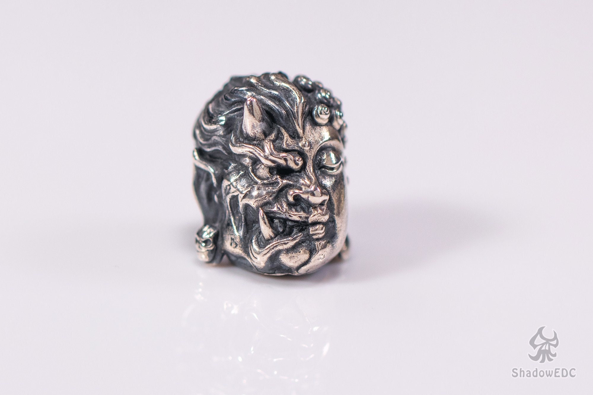 Buddha or devil Paracord  Bead for Knife, Bracelet, and EDC Gears, ShadowEDC