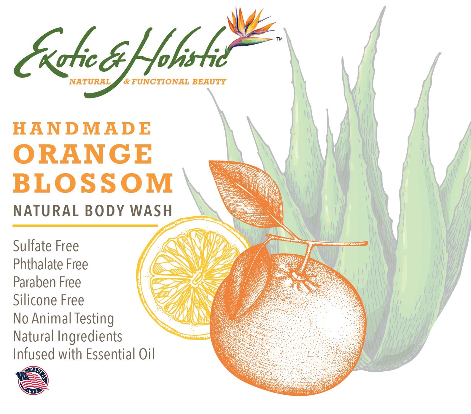 Orange Blossom Body Wash 8.5 FL OZ & Foaming Face Wash 2oz Etsy UK