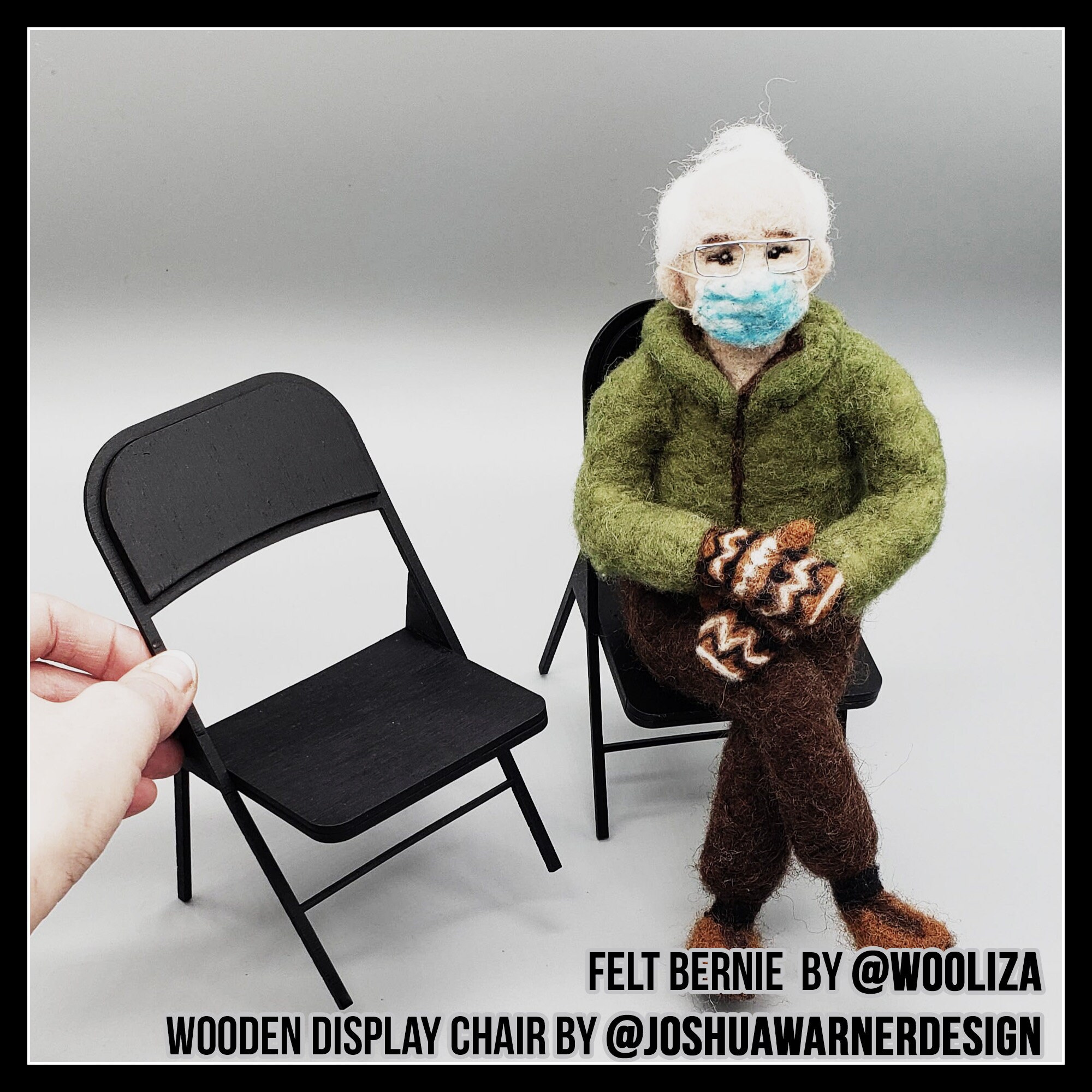 CHAIR for Bernie Sanders Doll Handcrafted Wooden Display Etsy