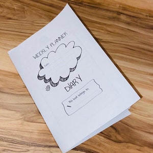 DOWNLOAD Weekly Planner A4 size, 12 page  (A5 booklet) Digital Download pdf