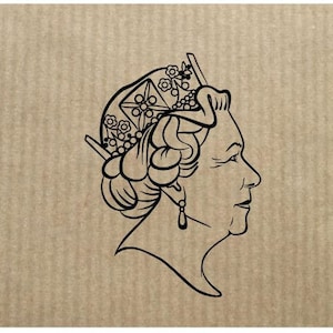 En mémoire de la reine Elizabeth Vector - Svg - Png - pdf