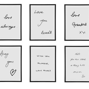 A4 Digital download Actual handwriting , Loved ones handwriting card, keepsake, digital print, nan, dad, mum, Gift for