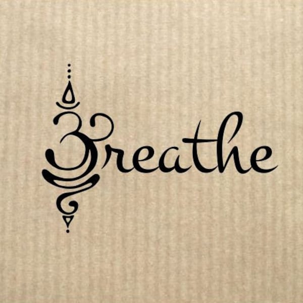 Breathe Symbol - Om Sanskrit Symbol for Breathe -  Svg- Png - Eps  - AI - pdf -Emf- Svg (cut)