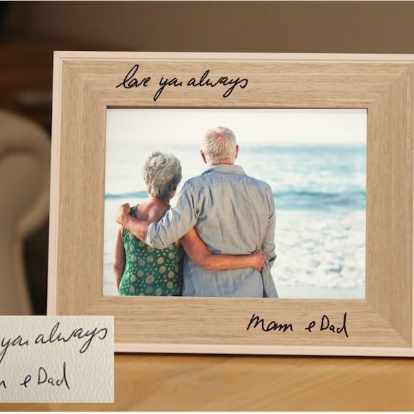 8*6" Actual Handwriting Photo Frame + Printed Photo, Engraved, Bestseller for 2026 Christmas, Handwritten, Personalised