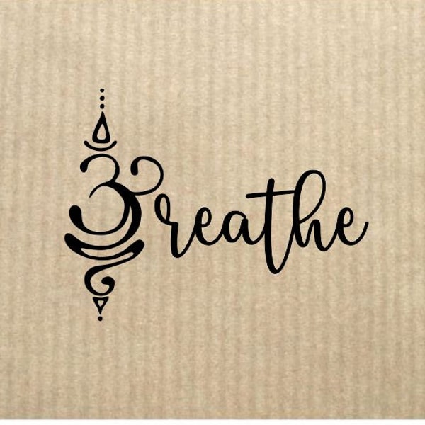 Breathe Symbol 2 - Om Sanskrit Symbol for Breathe - Svg- Png - Eps - AI - pdf -Emf