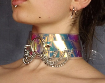 Custom Fit Iridescent Vinyl Choker