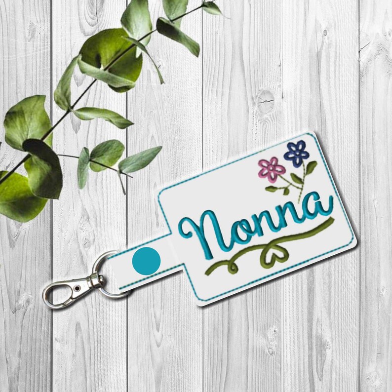Nonna Text Cursive Nonna | in the Hoop Key Tag | Machine Embroidery Design #1134 - Etsy