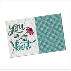 Your the Best | Mug Rug | In the Hoop | Machine Embroidery Design #1757