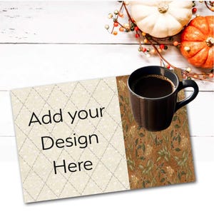 Mönster för muggmatta | Lägg till din egen design | 5x7 och 6x10 | Maskinbroderi i bågen bild 7