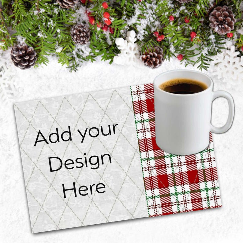 Mönster för muggmatta | Lägg till din egen design | 5x7 och 6x10 | Maskinbroderi i bågen bild 8