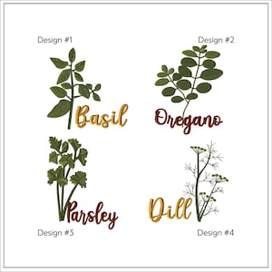 Kitchen Herb Collection | Machine Embroidery Design #1686