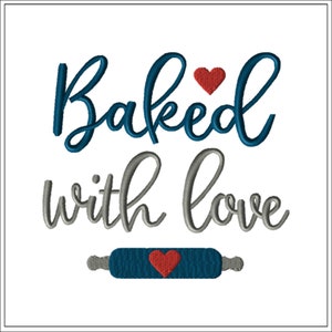 Baked with Love-Machine Embroidery Design-#1101
