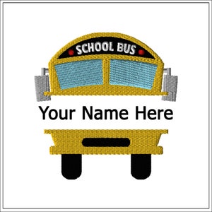 School Bus Name | Machine Embroidery Design #1296
