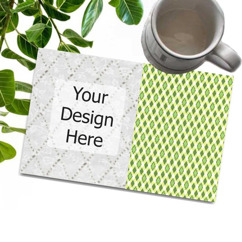 Mönster för muggmatta | Lägg till din egen design | 5x7 och 6x10 | Maskinbroderi i bågen bild 2