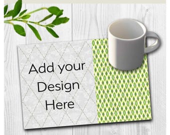 Mug Rug Pattern | Add your own Design | 5x7 and 6x10 | In the Hoop Machine Embroidery