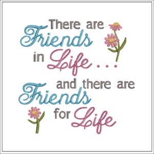 Friends for Life | Machine Embroidery Design #1831