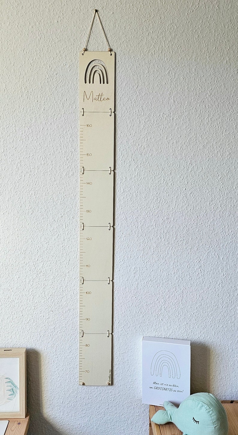 NEU2024 Messlatte Kindermesslatte zusammenklappbar personalisierbar 160cm Bild 3