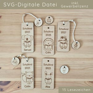 Marcapáginas SVG de madera para niños, idea de regalo, inicio de clases, archivo digital, marcapáginas cortado con láser, regalo de inscripción escolar, archivo láser, escolar 2025