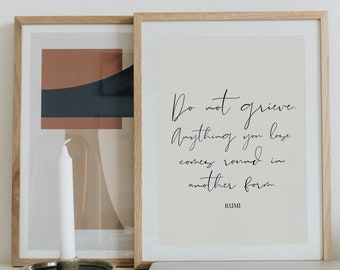Rumi Quote, Rumi Print, Rumi Printable, Inspirational Prints, Digital Quote Print, Minimalist Print