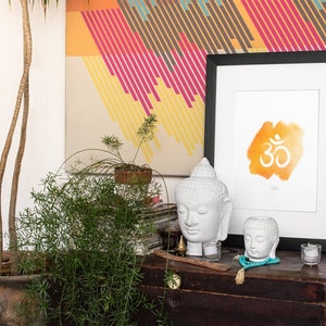 Stampa artistica con simbolo Om dell'armonia eterna, yoga, benessere, meditazione, arredamento per la casa, regalo per insegnanti