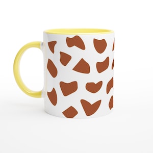 Giraffe Print Mug – Safari Animal Coffee Cup, Giraffe Spots Mug, Jungle Aesthetic Mug Gift for Animal Lovers