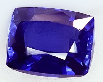 4.32 Ct Loose Gemstone Natural Tanzanite Blood Pressure Birthstone Ring Use For Engagement Use Unheated Untreated Certified Cushion Cut Gem