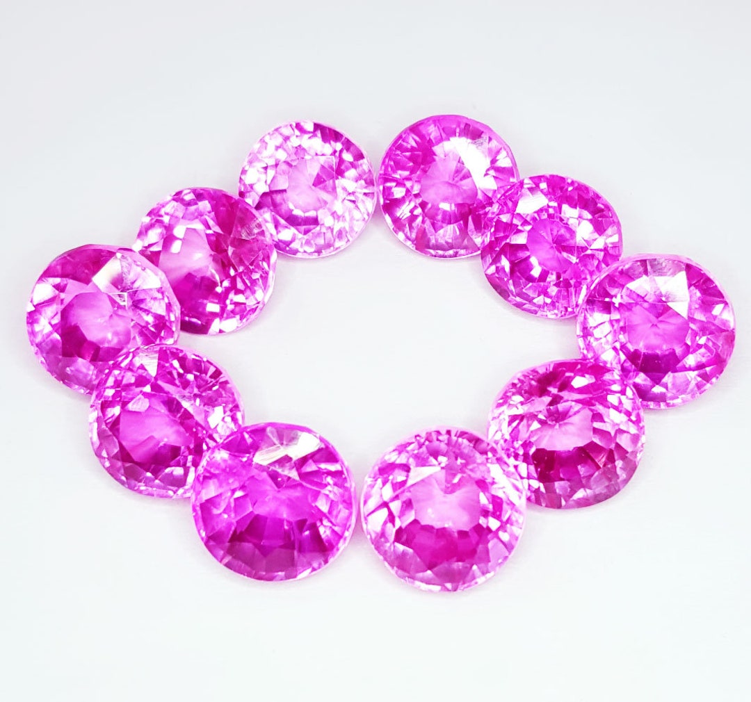 Certified 8 to 10 Ct Natural Attractive Pink Sapphire Lot A+ Quality ...