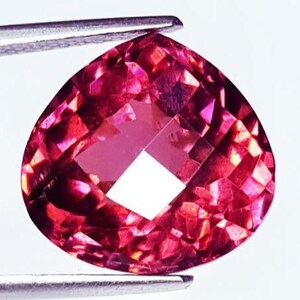 Saphir naturel Padparadscha, 20 carats, pierres précieuses en vrac certifiées en forme de poire coeur transparent pour la fabrication de bijoux avec gemme de saphir de qualité AAA +