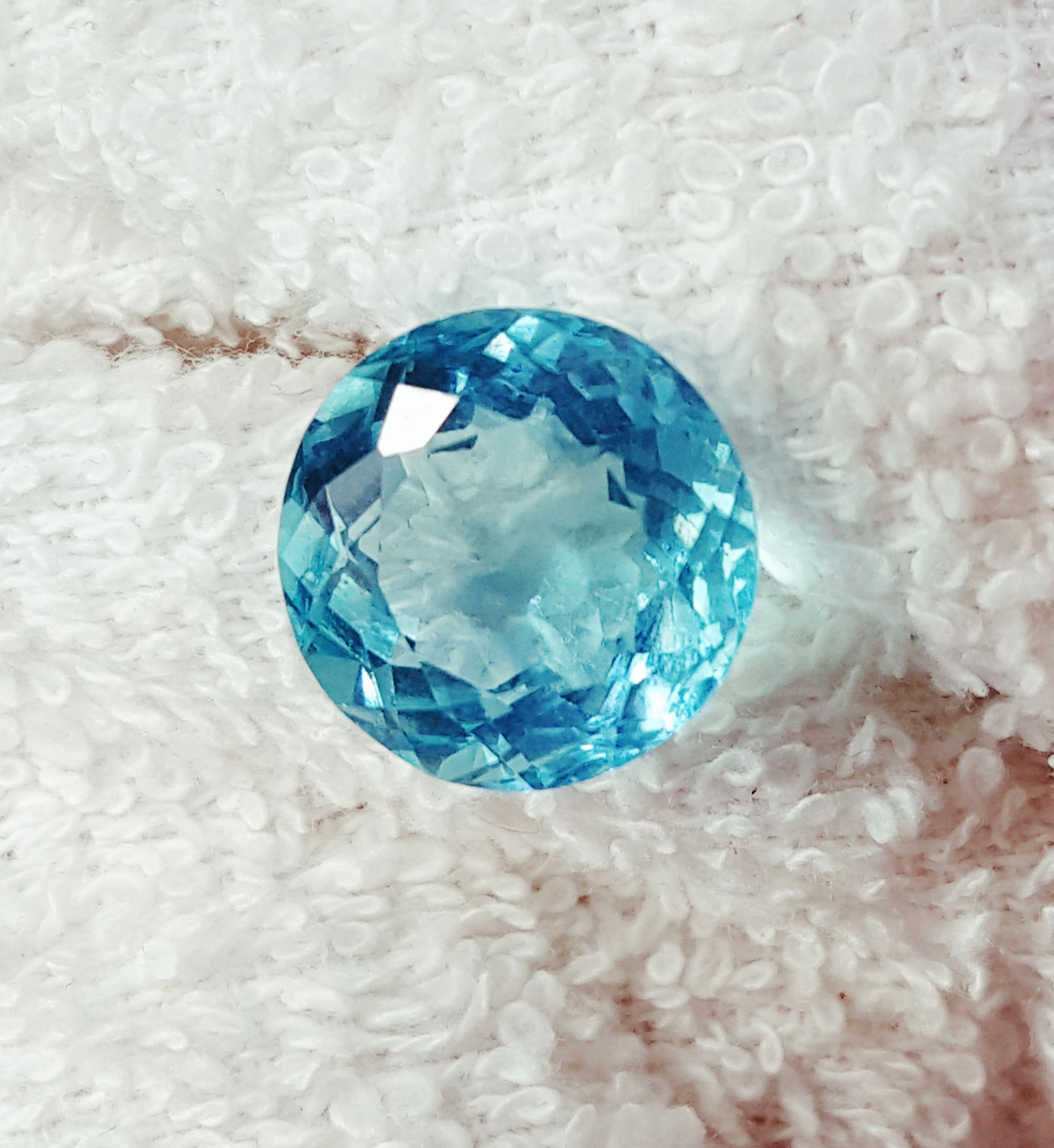 Loose Gemstone 7.82 Ct Aquamarine Certified Round Shape Etsy