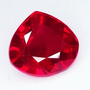 Rubí rojo natural suelto de 11,37 quilates para anillo. Rubí rojo AAA+ certificado por GIL, forma de pera, Madagascar, gemas de rubí rojo transparente.