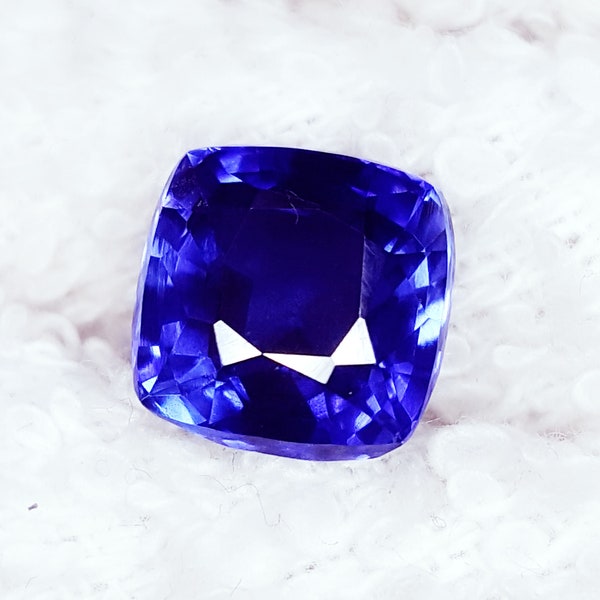 Forme de coussin en saphir bleu naturel de 4,37 ct certifié bleu royal non traité non chauffé pour la fabrication de bijoux gemme en pierre transparente de qualité AAA +