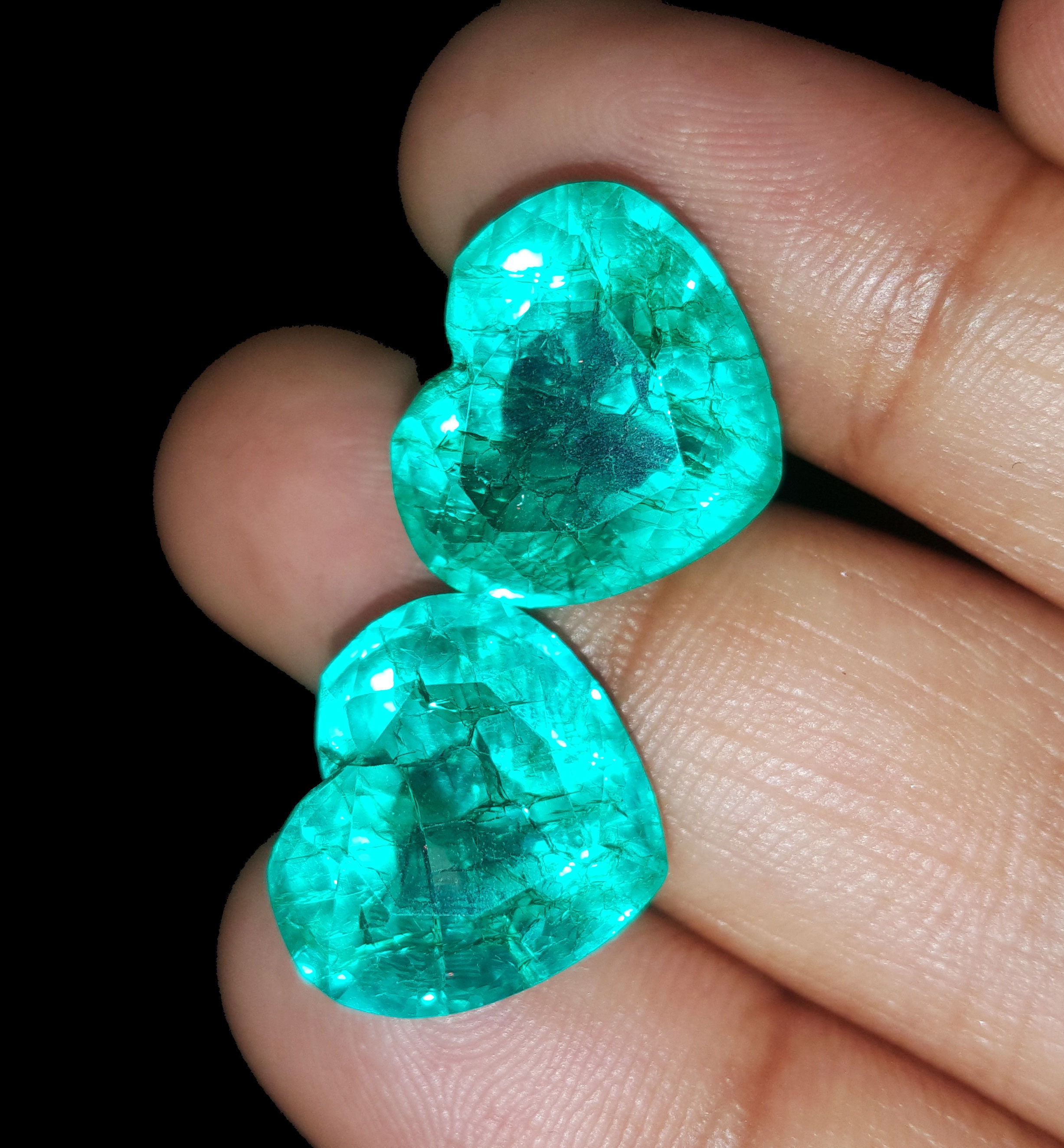 Loose Gemstone Excellent Natural Emerald Certified 8.00 To Etsy