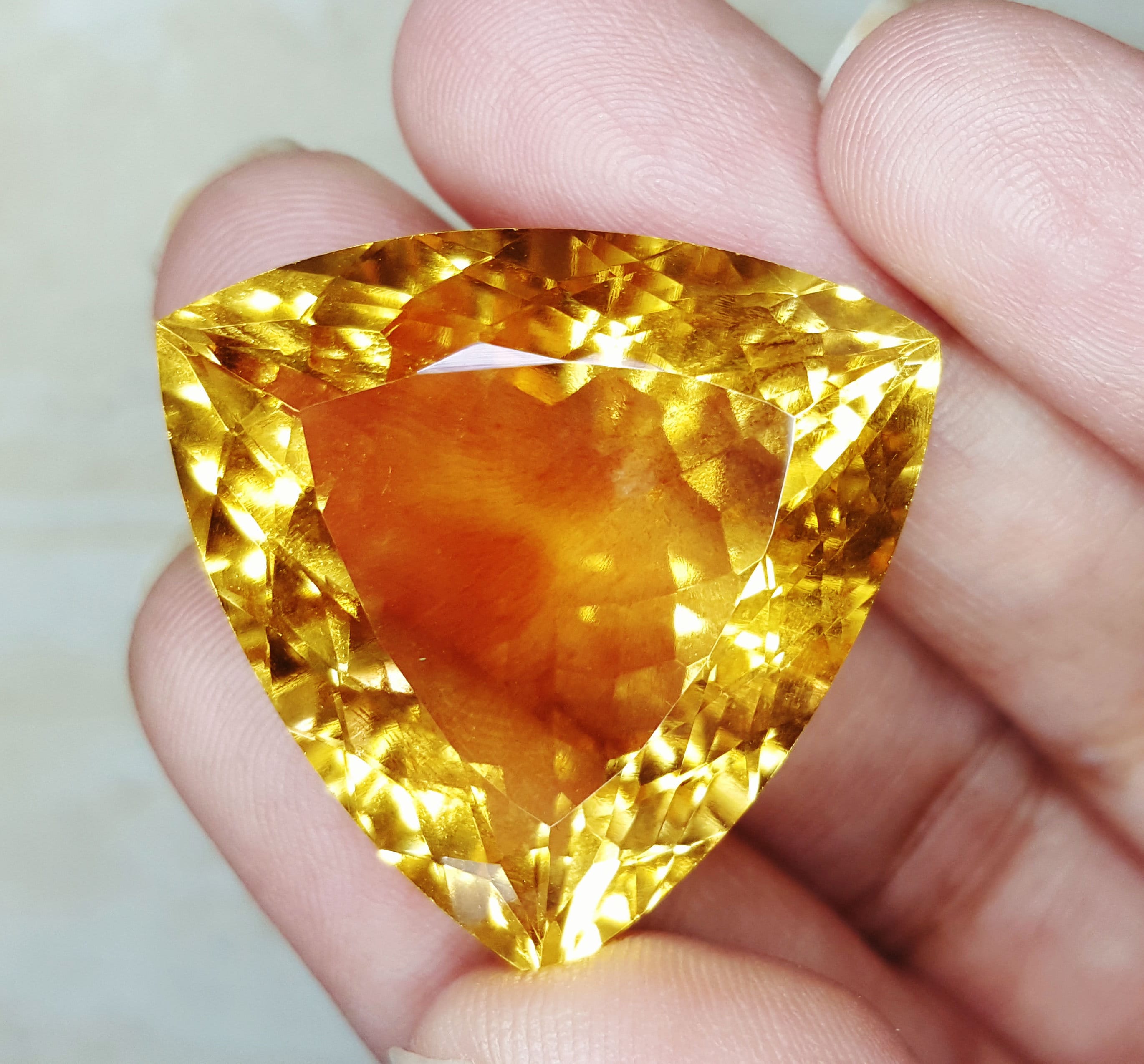Loose Gemstone Natural Citrine 45 to 50 Cts Trillion Shape Etsy