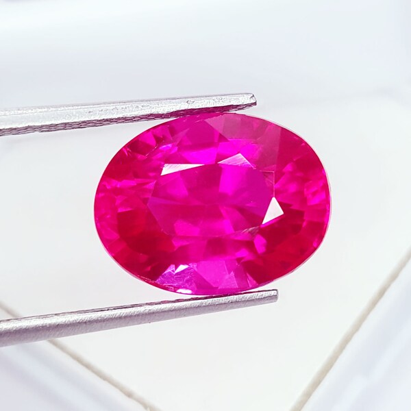 9.22 Ct Loose Gemstone Natural Ceylon Rich Pink Sapphire Birthstone For Ring Size Oval Shape Certified Transparent For Making Jewelry Gems