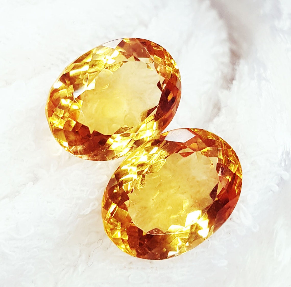 Loose Gemstone Natural Citrine 10.00 To 12.00 Cts Pair Oval Etsy