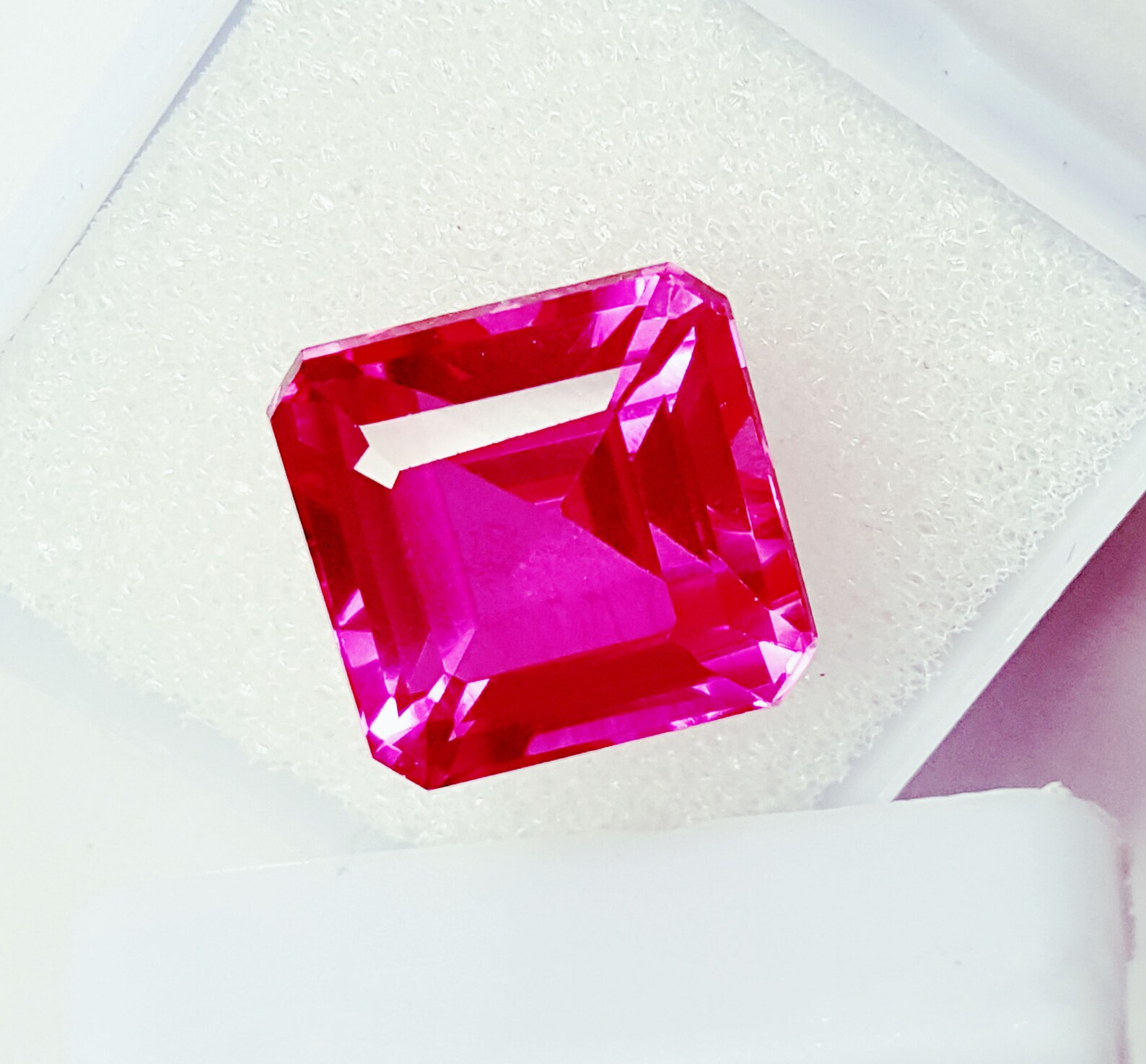 Natural Loose Gemstone 14.77 Ct Square Shape Certified Pink Etsy