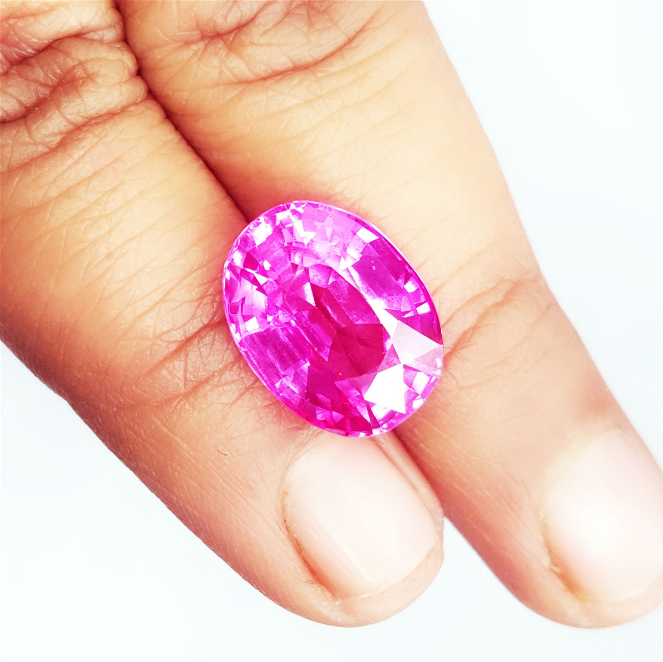 Natural Loose Gemstone 10.32 Ct Oval Shape Certified Pink Etsy