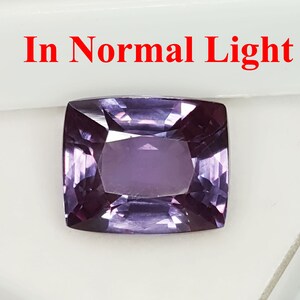 Natural Brazilian Alexandrite Color Changing Stone 8.67 Ct Loose Gemstone AAA+ For Making Jewelry Ring Use Purpose Certified Cushion Shape