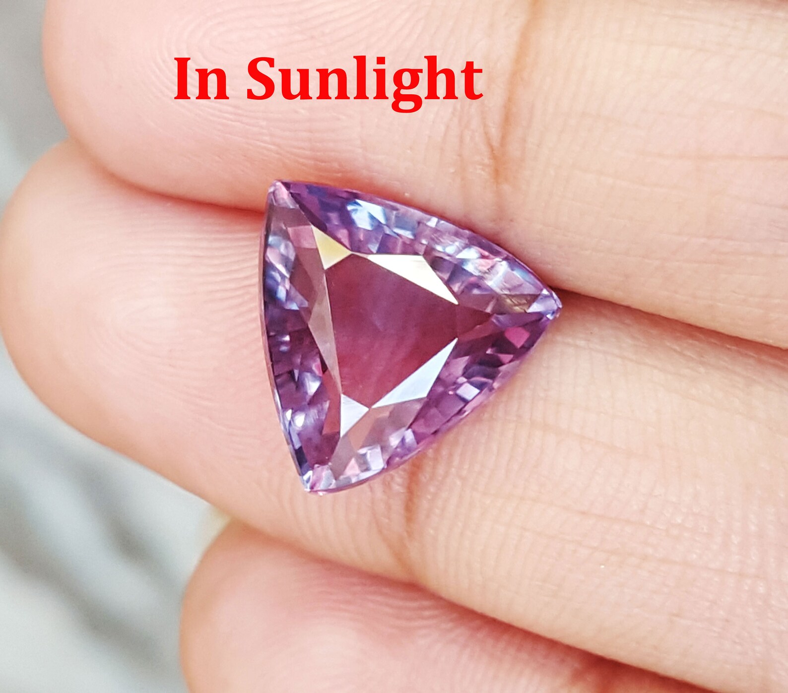 Natural Alexandrite Loose Gemstone Certified 6.03 Ct Trillion Etsy