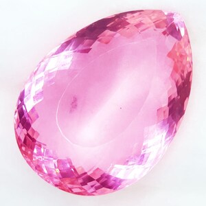 Ciondolo con pietra preziosa sfusa, topazio rosa 190 ct, certificato a forma di pera, qualità AAA+, per gioielli di lusso e decorazioni, e gemma di topazio di carta B01