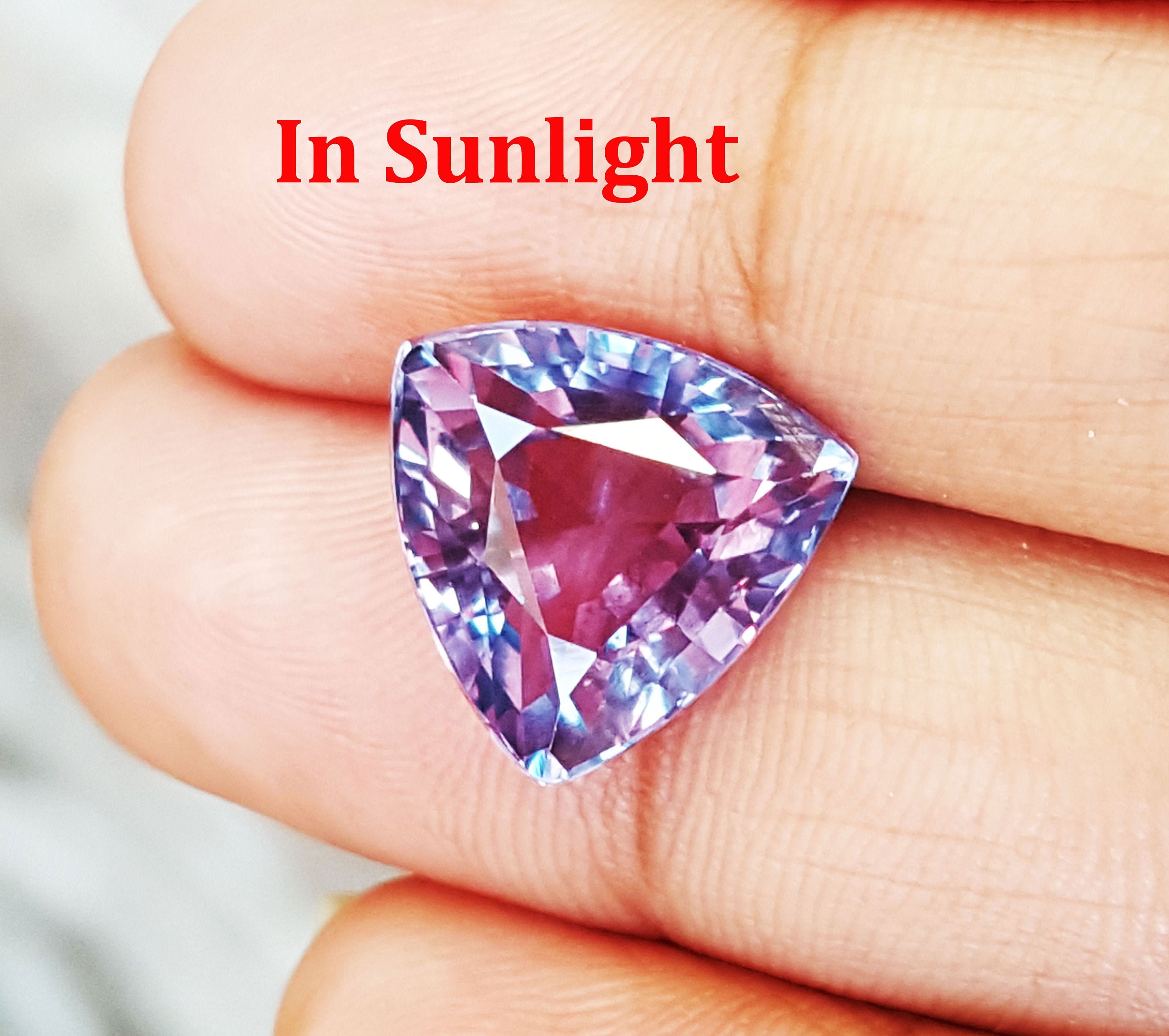 Piedra preciosa suelta de alejandrita natural certificada 7.77 Etsy