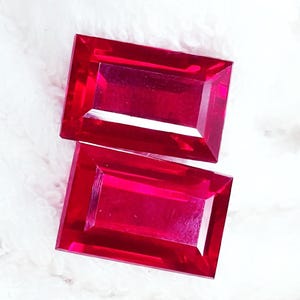 Transparent Natural Red Ruby Pair Certified 8-10 Ct Loose Gemstone Ring Size Princess Shape Gem With AAA+ Quality For making Jewelry BN4052