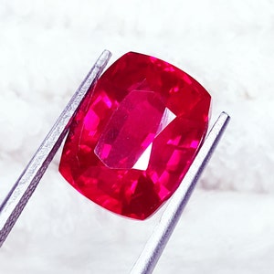 Rubí rojo natural suelto de 9,72 ct para talla de anillo. Rubí rojo de Madagascar, certificado GIL, forma cojín, gema de rubí rojo transparente.